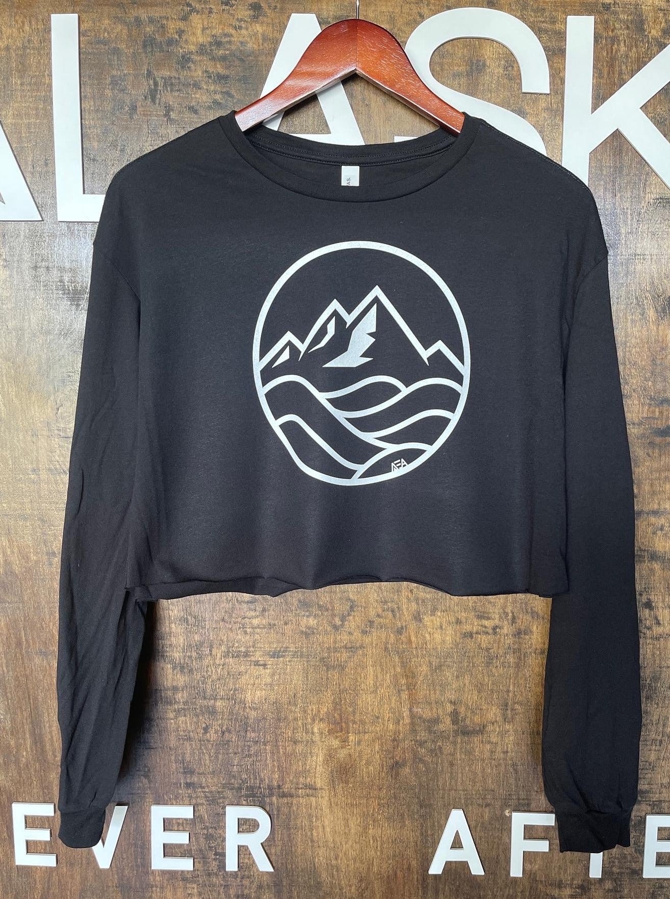 Cropped Long Sleeve - White or Black Logo (Women's)