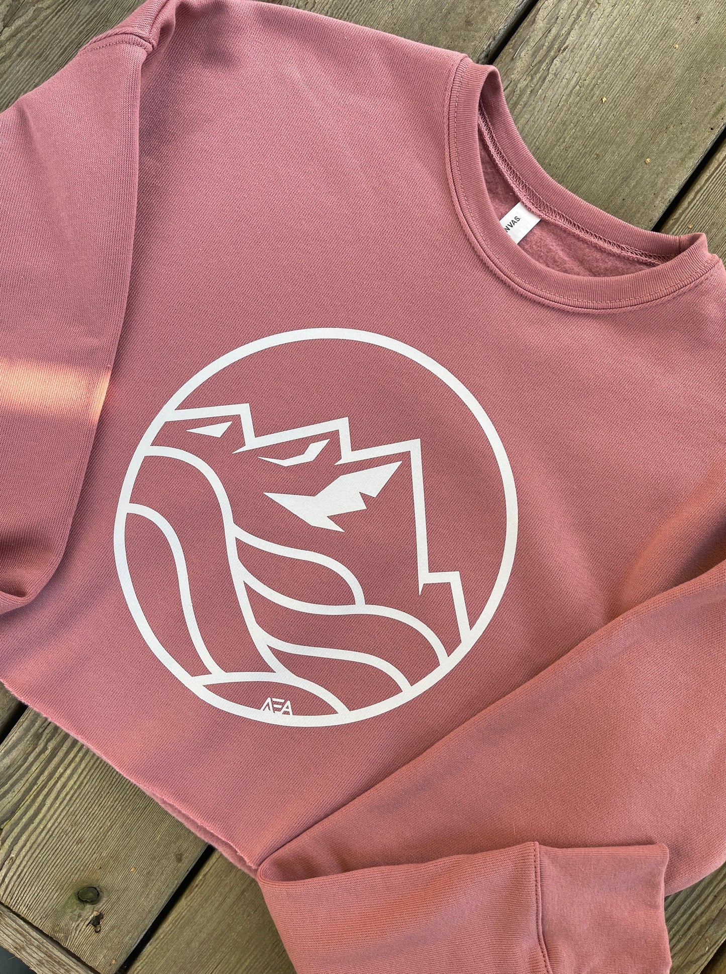 Cropped Crew Fleece Sweatshirt - White Logo (Women's)