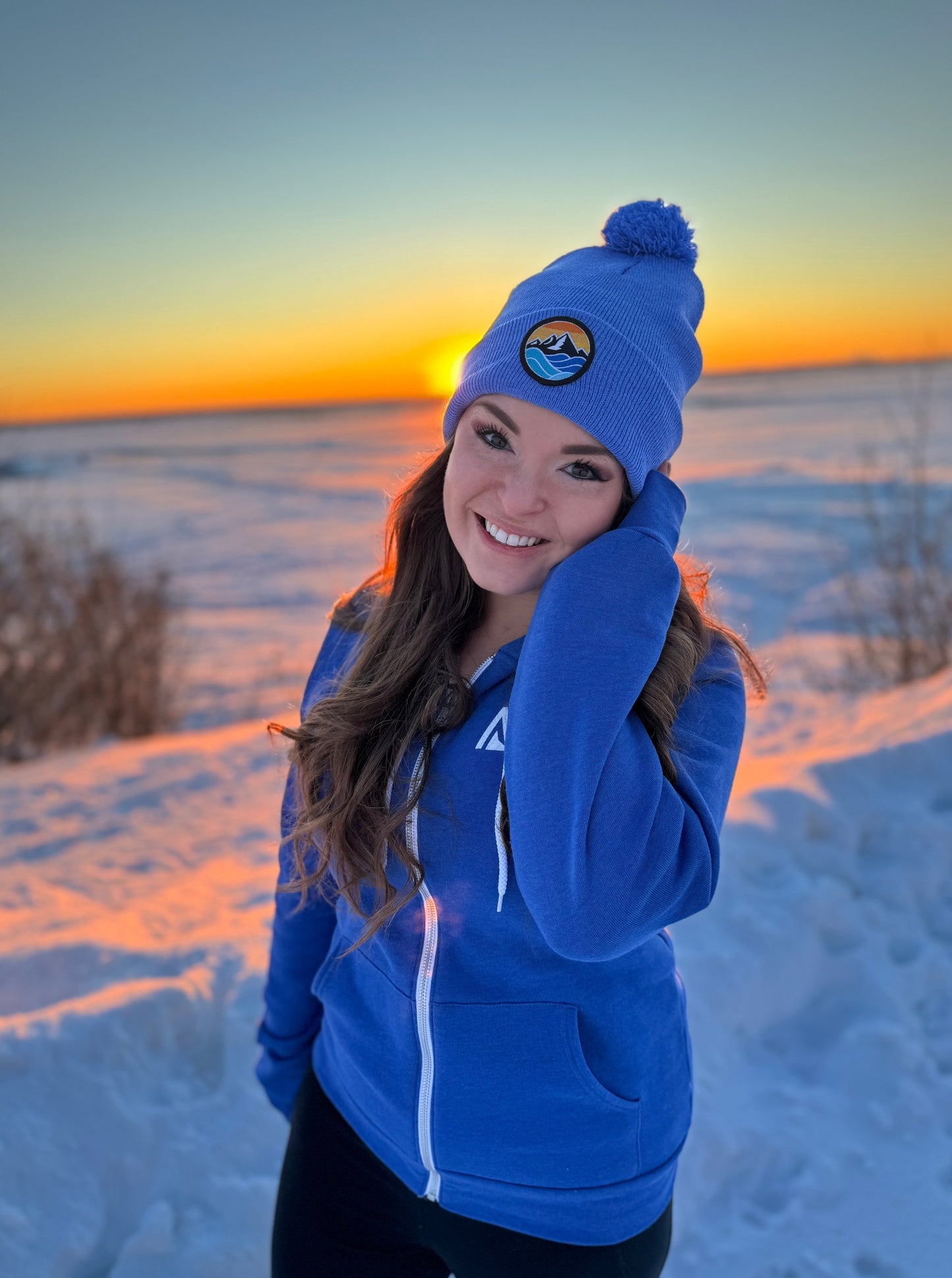Beanie, Pom, Color Patch