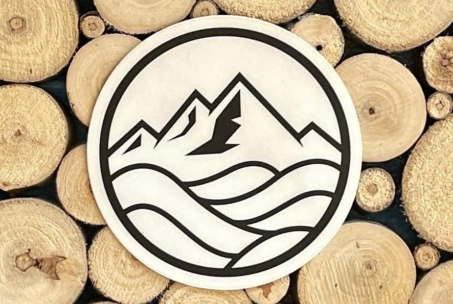 Sticker - Black and White Logo (Clear)