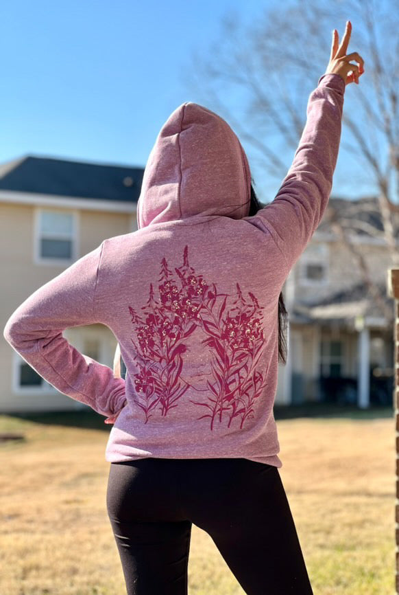 Hoodie - Full Zip-Up - Fireweed Goddess Logo (Women’s )