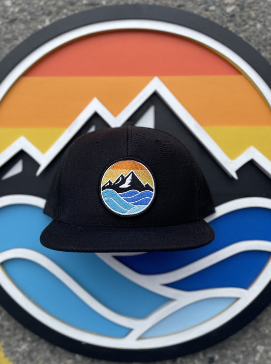 Flat Bill Hat - Colored Logo Patch