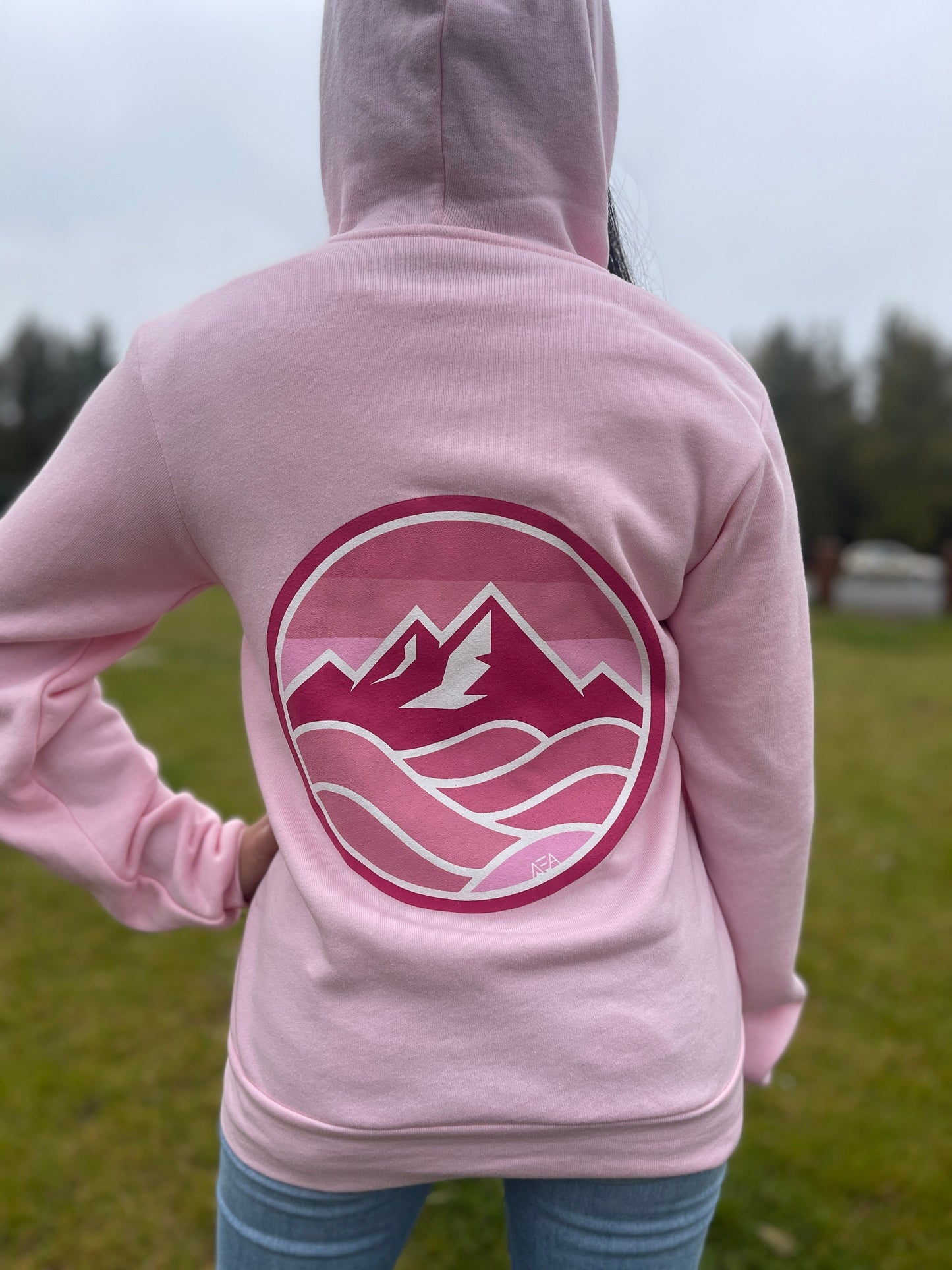 Hoodie, Full Zip, Limited-Edition, Breast Cancer Awareness Logo (Unisex)